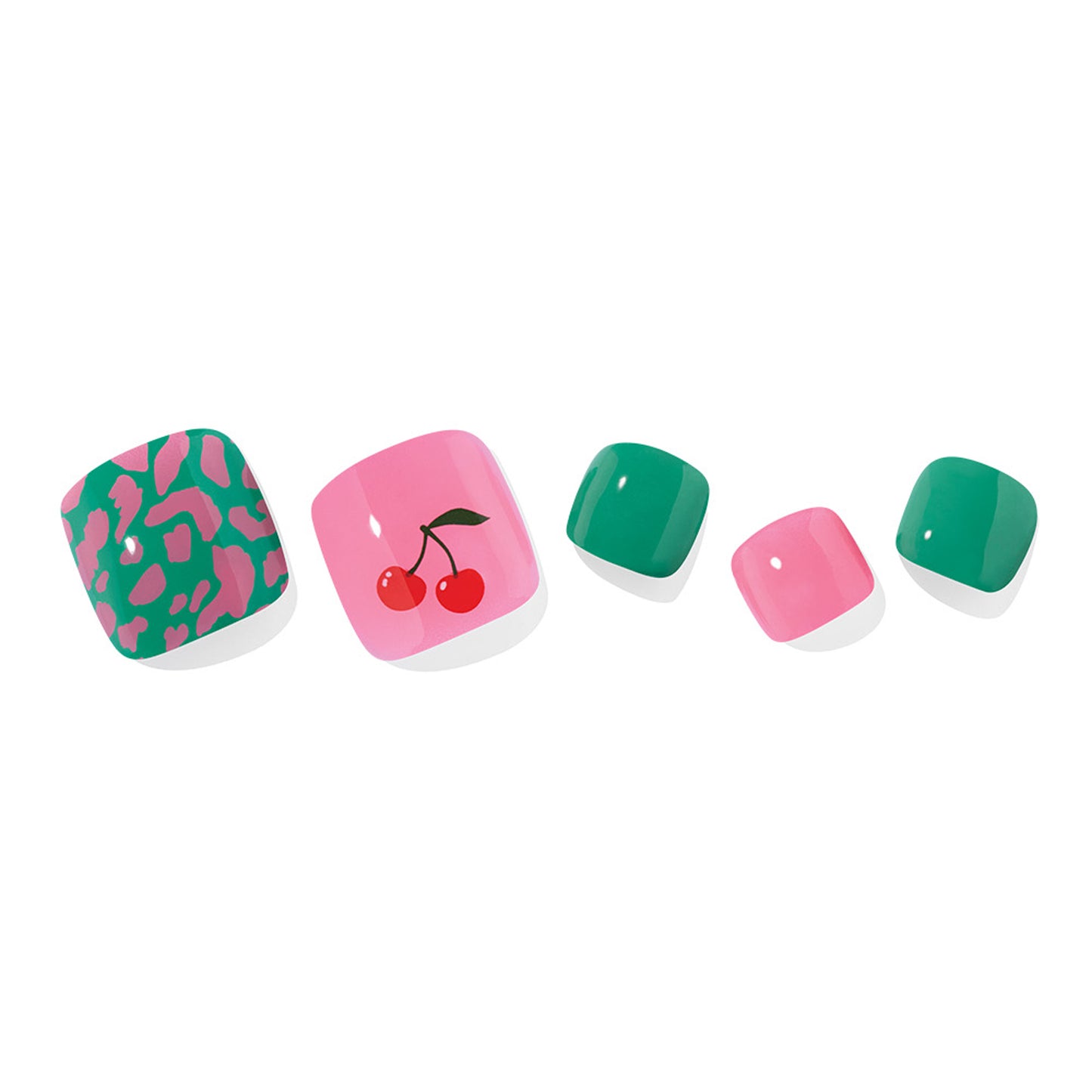 Ohora (P Ping Cherrys Pedi) 32pcs 22 Basic 10 Point Nail Art Pattern Sticker Nail Gel Set Pedicure