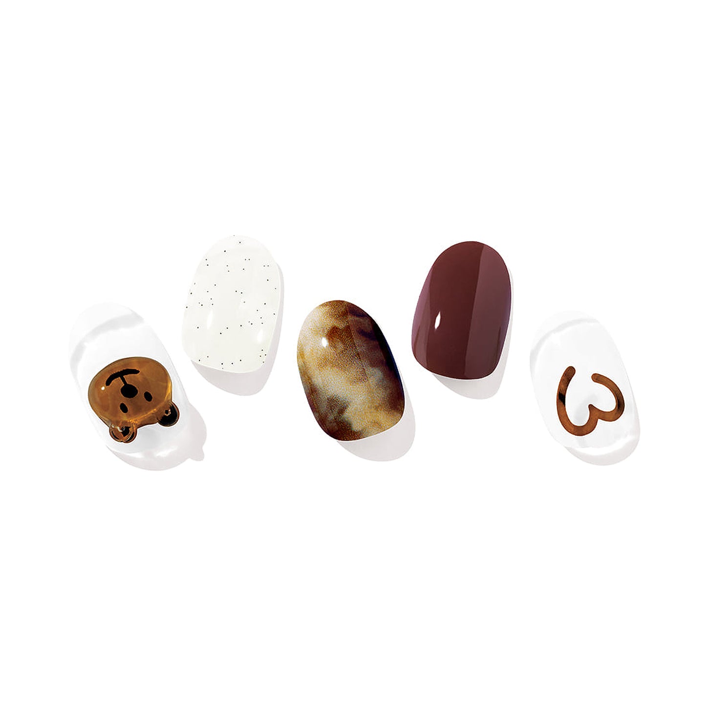 Ohora (N Bear Latte Nails) Nail Gel Sticker