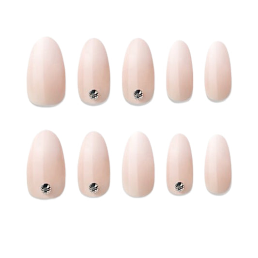 Muzmak (N White Shimmer W (Almond) Nail) 36pcs Nail Art Pattern Sticker Set Semicure Nail