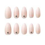 Muzmak (N White Shimmer W (Almond) Nail) 36pcs Nail Art Pattern Sticker Set Semicure Nail